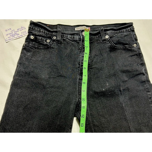 Levis 512 Jeans Women Size 12 M Perfectly Slimming Bootcut Black Hi-Rise Y2K Vtg - Picture 5 of 7